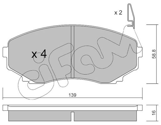 CIFAM MAZDA тормозные колодки передний MPV,E TYPE 93-