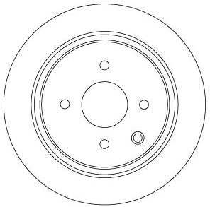 Гальмівний диск, повн., 292мм, кількість отворів 4, NISSAN Cube/Tiida "R D=292mm "07>>, Trw DF6317
