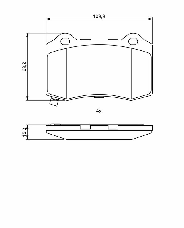 Piduriklotsi komplekt, ketaspidur, BOSCH 0 986 494 708