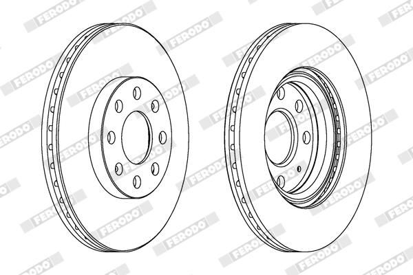 FERODO Disque de frein DDF1304
