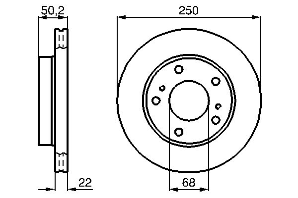 BOSCH Remschijf 0 986 478 685