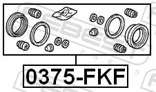 FEBEST 0375-FKF Repair Kit, brake caliper