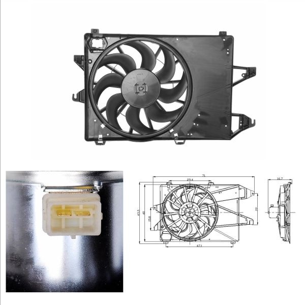 NRF ventilátor, motorhűtés 47002