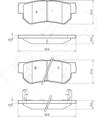1-GNC R-966 Brake Pad Set, disc brake