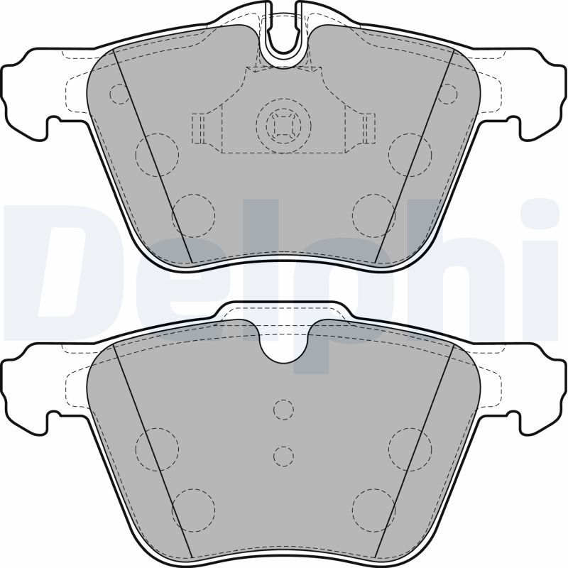Комплект гальмівних накладок, дискове гальмо, Delphi LP2114