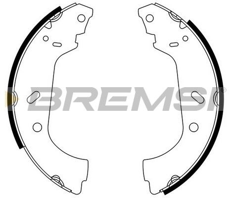 Комплект гальмівних колодок, Bremsi GF0177
