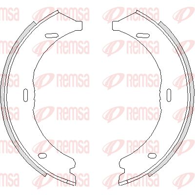 Комплект гальмівних колодок, стоянкове гальмо, Remsa 4745.00