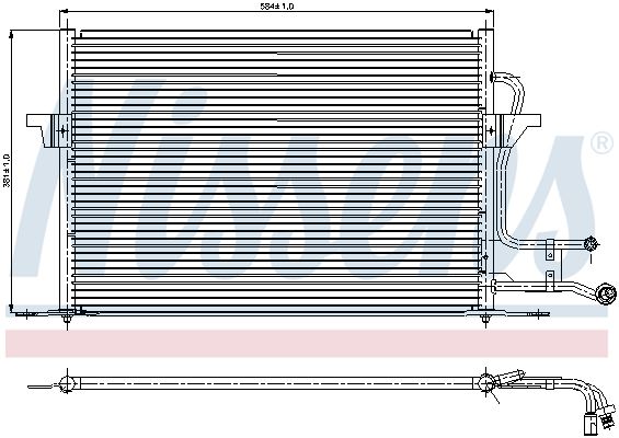 NISSENS FORD Радиатор кондиционера конденсатор MONDEO I 93-96 593x400x26