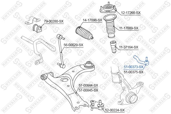 STELLOX 51-00373-SX Tie Rod End