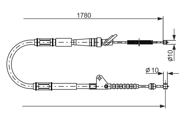 BOSCH huzal, rögzítőfék 1 987 477 414