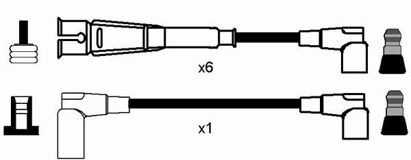 Комплект проводів високої напруги, Ngk RCMB1102