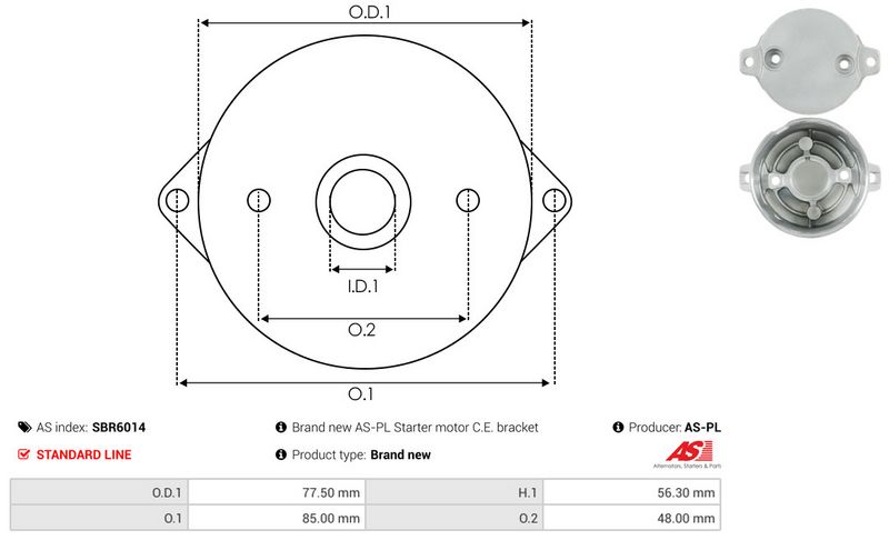 AS-PL SBR6014 Starter Lid, carburettor