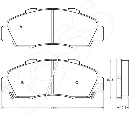 1-GNC R-543 - Brake Pad Set, disc brake