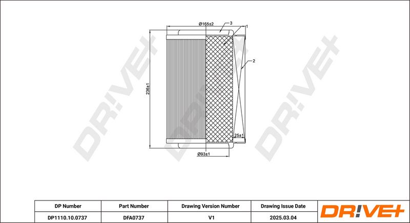 Filtru aer DP1110.10.0737 Dr!ve+