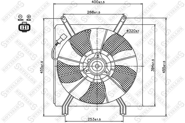 STELLOX ventilátor, motorhűtés 29-99418-SX