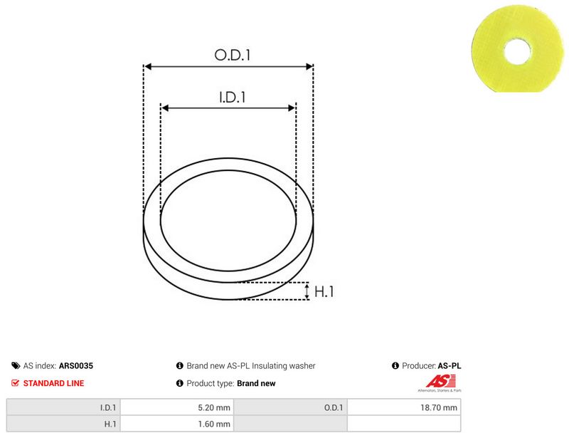 AS-PL ARS0035 Repair Set, alternator