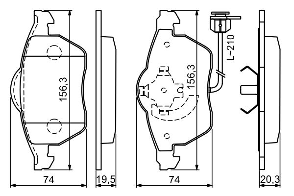 BOSCH 0 986 494 050 Brake Pad Set, disc brake