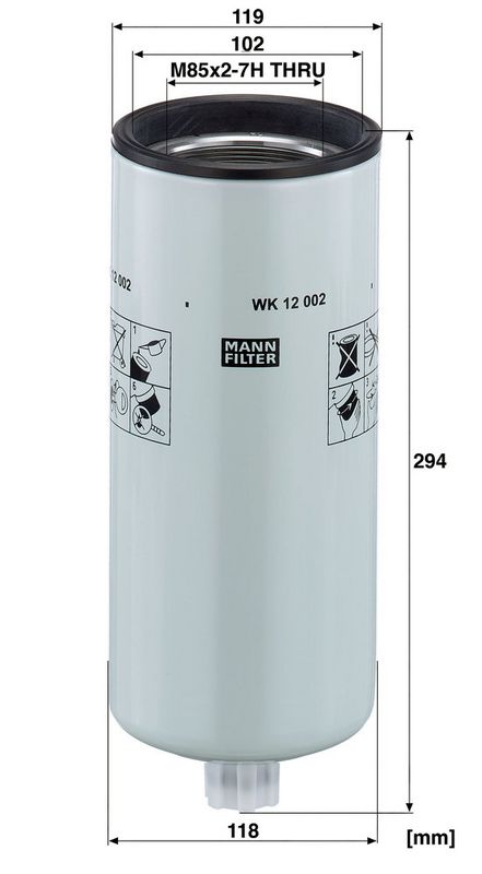 Filtru combustibil WK 12 002 MANN-FILTER