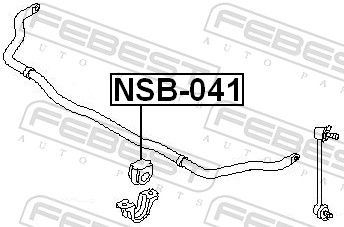 FEBEST NSB-041 Mounting, stabiliser bar