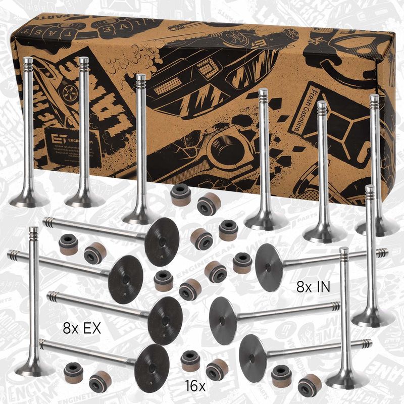 Product Image - Kleppenset, in-/uitlaatklep - VS0008 - ET ENGINETEAM