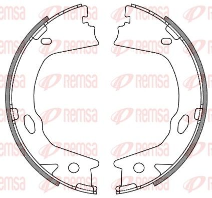 Комплект гальмівних колодок, стоянкове гальмо, Remsa 4657.00