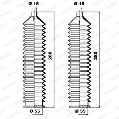 MOOG gumiharang készlet, kormányzás K150109