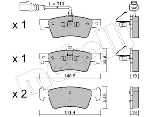 METELLI 22-0661-1 Brake Pad Set, disc brake