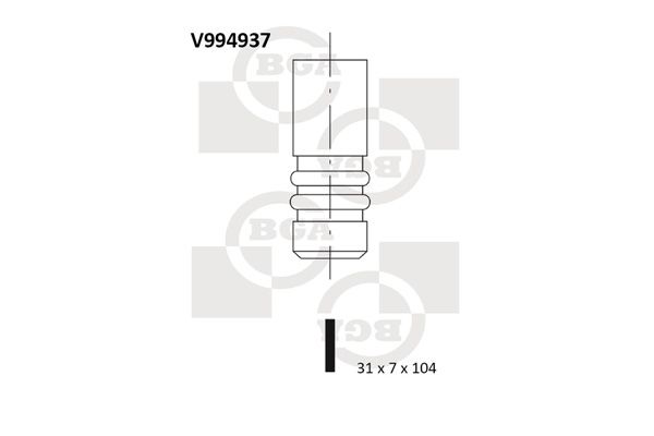 Впускний клапан, Bg Automotive V994937