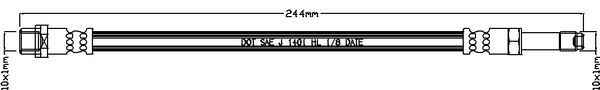 JURATEK fékcső JBH1102