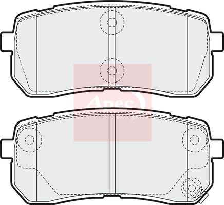 APEC Brake Pad Set, disc brake PAD1581