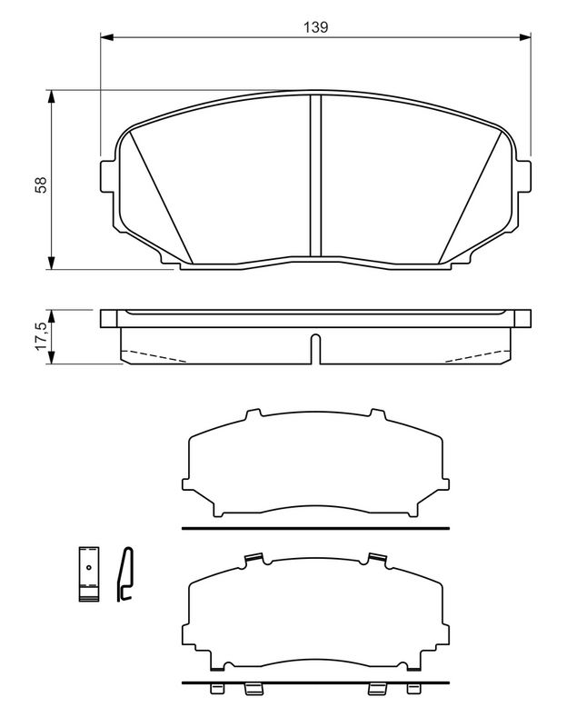 BOSCH Plaquettes de frein à disque 0 986 494 375