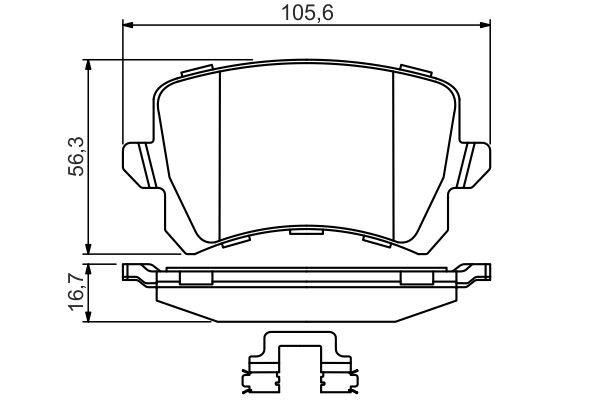 BOSCH 0 986 494 626 Brake Pad Set, disc brake