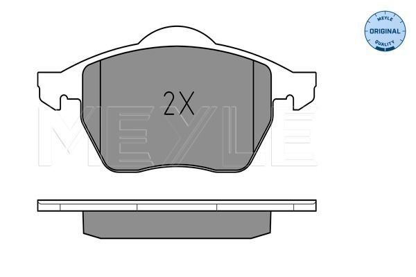 Комплект гальмівних накладок, дискове гальмо, Meyle 0252184819
