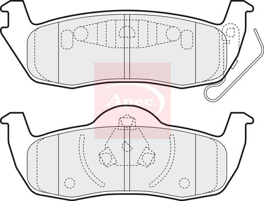 APEC Brake Pad Set, disc brake PAD1472