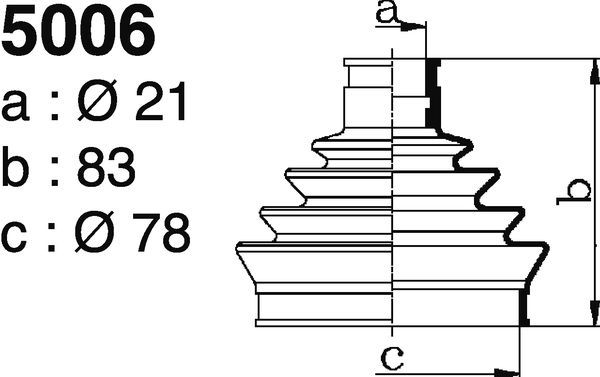 DEPA 5006 Bellow Kit, drive shaft
