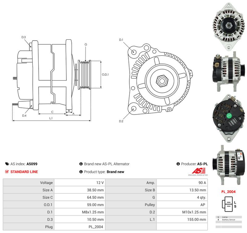 Generaator, AS-PL A5099