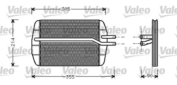 VALEO Hőcserélő, belső tér fűtés 812272