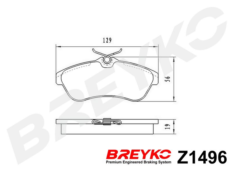 DAVID VASCO Z1496 Brake Pad Set, disc brake