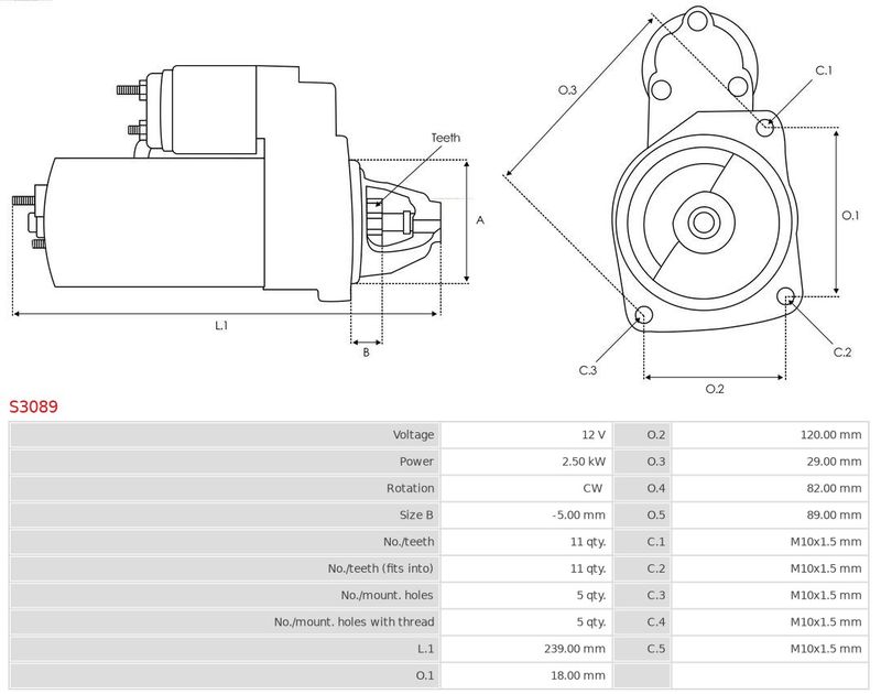 Стартер, Auto Starter S3089