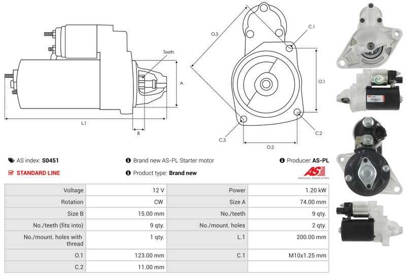 Starter, AS-PL S0451