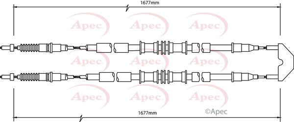 APEC Cable Pull, parking brake CAB1497