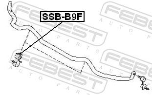 FEBEST SSB-B9F Mounting, stabiliser bar