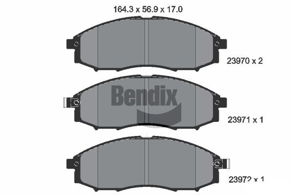 BENDIX Braking fékbetétkészlet, tárcsafék BPD2072