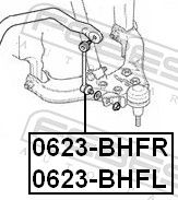 Тяга/стійка, стабілізатор, Febest 0623-BHFR