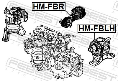 Paigutus, Mootor, FEBEST HM-FBR
