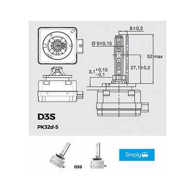 Simply D3S Lemputė D3S Xenon 12V 35W