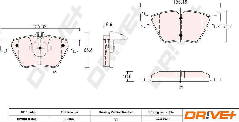 Set placute frana,frana disc DP1010.10.0763 Dr!ve+