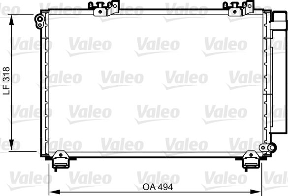 Конденсатор, система кондиціонування повітря, Valeo 814309