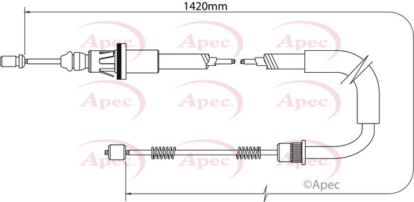 APEC Cable Pull, parking brake CAB1377
