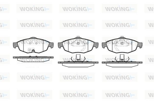 Комплект гальмівних накладок, дискове гальмо, Woking P9123.02